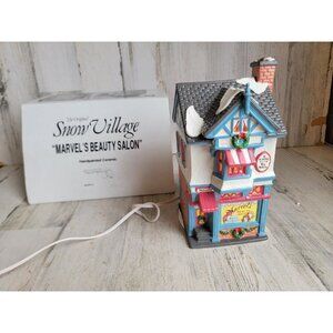 Dept 56 54704 Marvel's beauty salon Snow village accessory Xmas